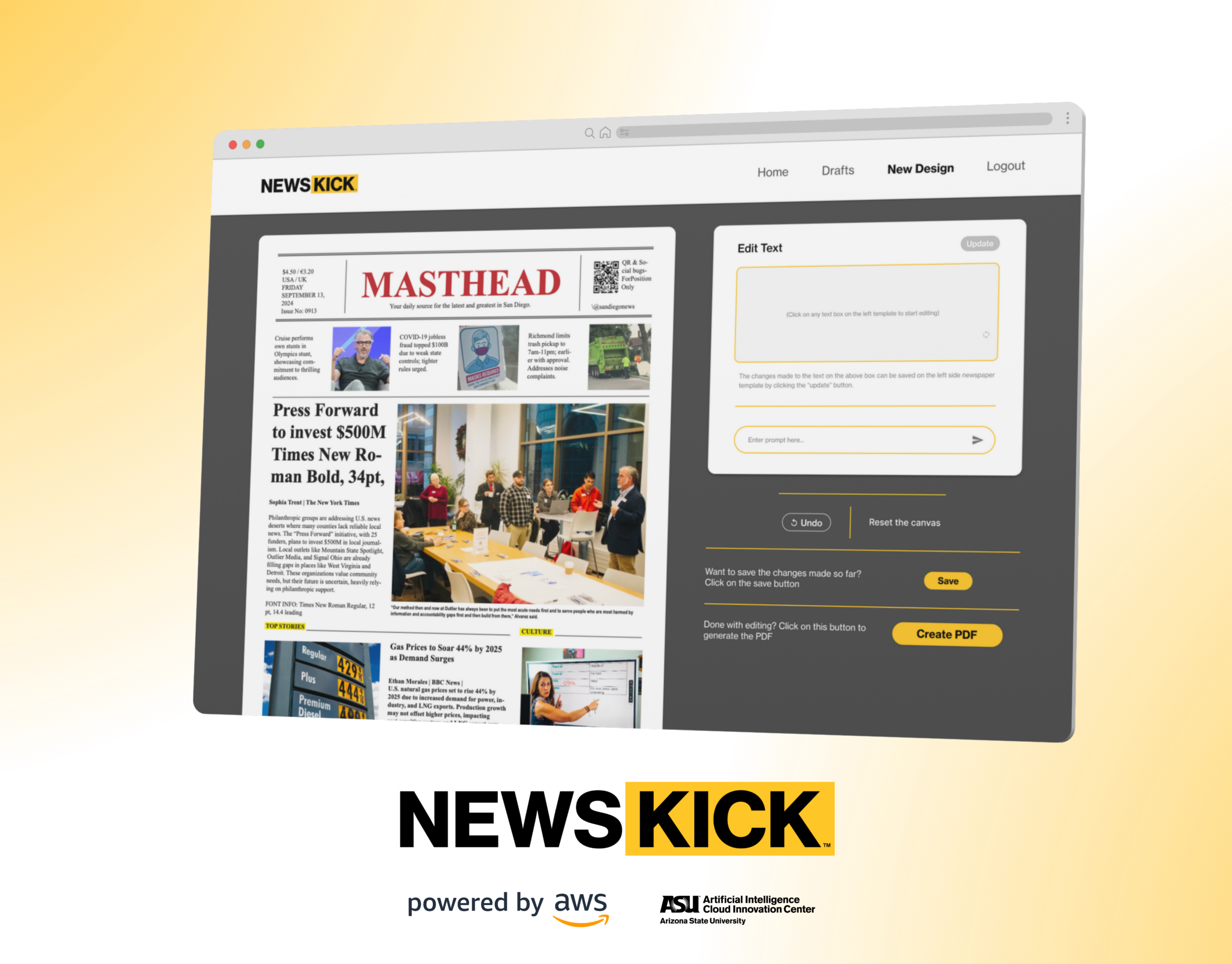 Reinventing Newspaper Production: NewsKick