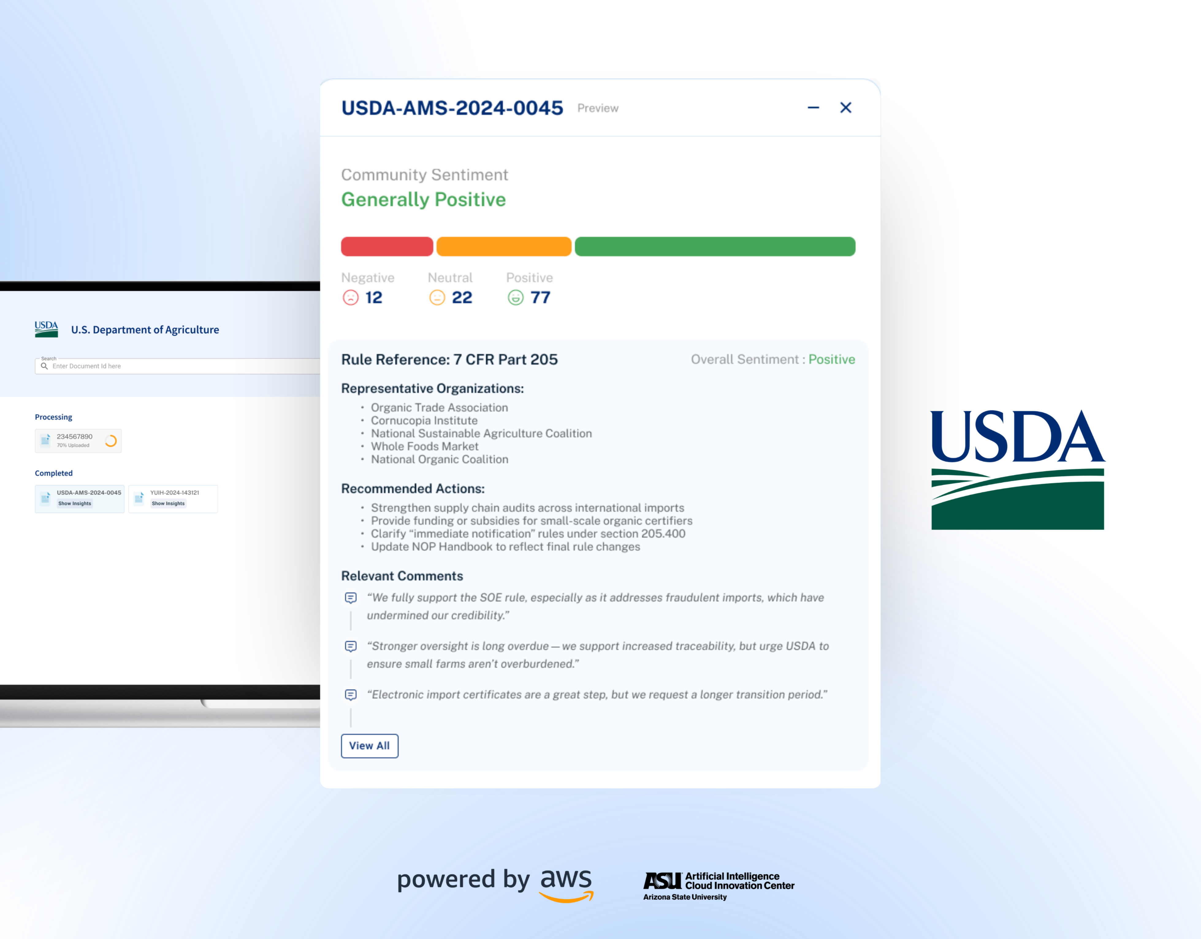 Streamlining Public Comment Analysis: USDA